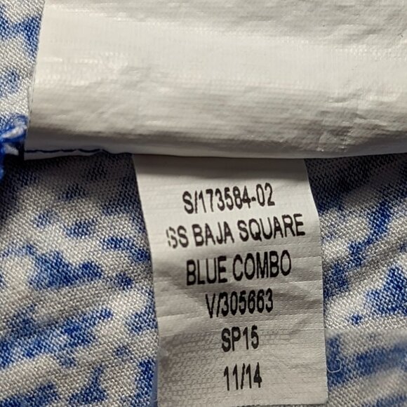 OLD NAVY Aztec Print Round Neck Short Sleeve T-Shirt Blue and White Size Medium - Picture 9 of 11